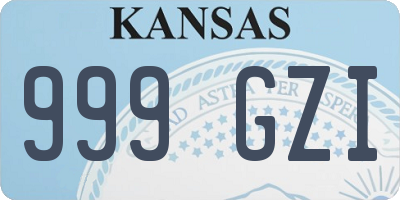 KS license plate 999GZI