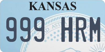 KS license plate 999HRM