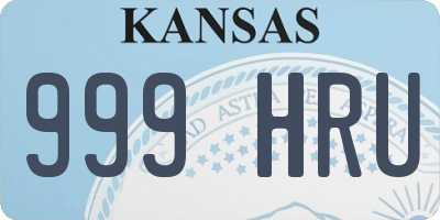 KS license plate 999HRU