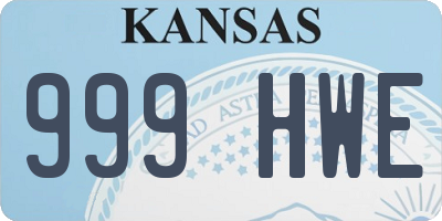 KS license plate 999HWE