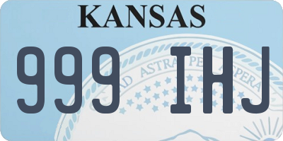 KS license plate 999IHJ