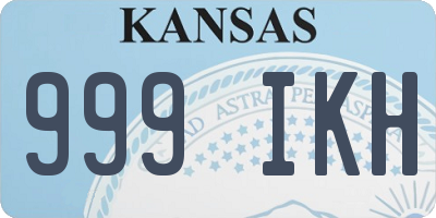 KS license plate 999IKH