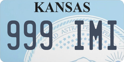 KS license plate 999IMI