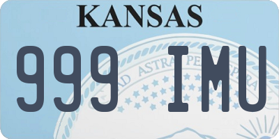 KS license plate 999IMU