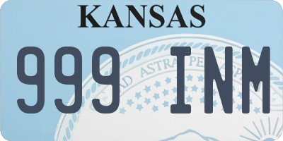 KS license plate 999INM
