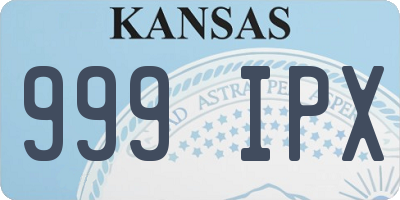 KS license plate 999IPX