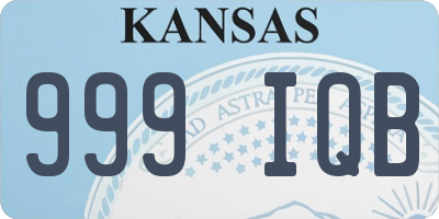 KS license plate 999IQB
