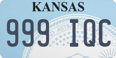 KS license plate 999IQC