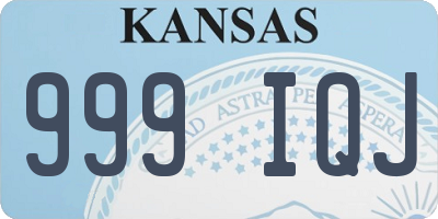 KS license plate 999IQJ