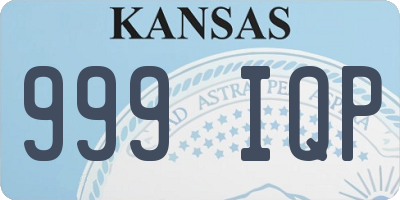 KS license plate 999IQP