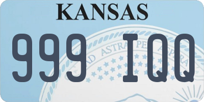 KS license plate 999IQQ