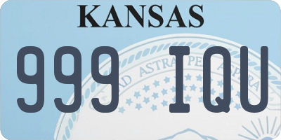 KS license plate 999IQU