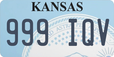 KS license plate 999IQV