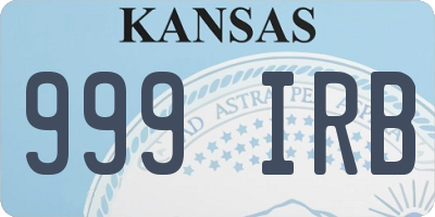 KS license plate 999IRB