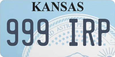 KS license plate 999IRP