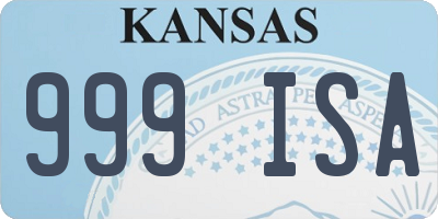 KS license plate 999ISA