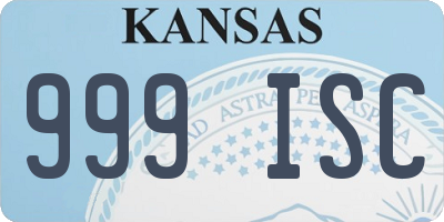 KS license plate 999ISC