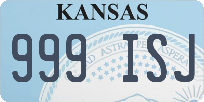 KS license plate 999ISJ