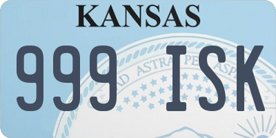 KS license plate 999ISK