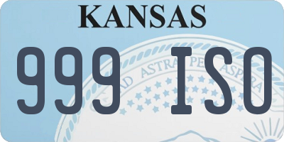 KS license plate 999ISO