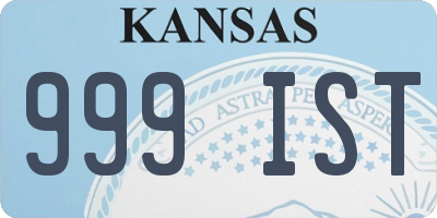 KS license plate 999IST