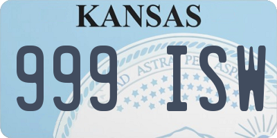 KS license plate 999ISW