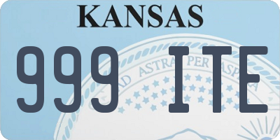 KS license plate 999ITE