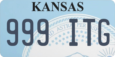 KS license plate 999ITG