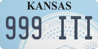 KS license plate 999ITI