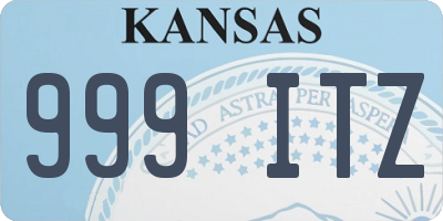 KS license plate 999ITZ