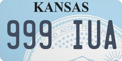 KS license plate 999IUA