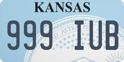 KS license plate 999IUB