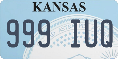 KS license plate 999IUQ