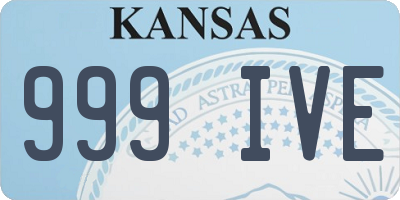 KS license plate 999IVE