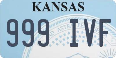 KS license plate 999IVF