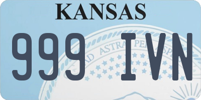 KS license plate 999IVN
