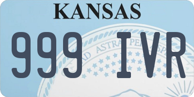 KS license plate 999IVR