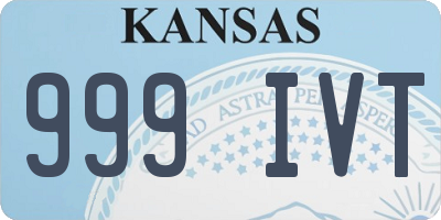 KS license plate 999IVT