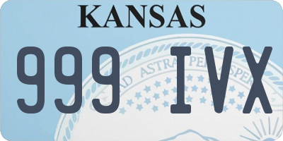 KS license plate 999IVX