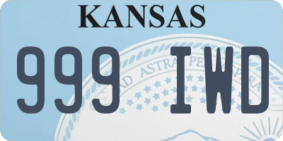 KS license plate 999IWD