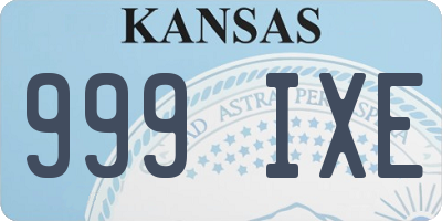 KS license plate 999IXE