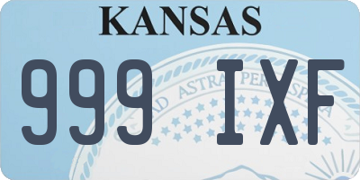 KS license plate 999IXF