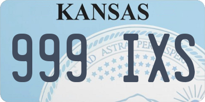 KS license plate 999IXS