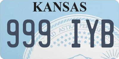 KS license plate 999IYB