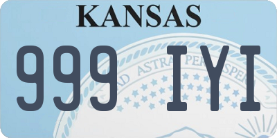 KS license plate 999IYI