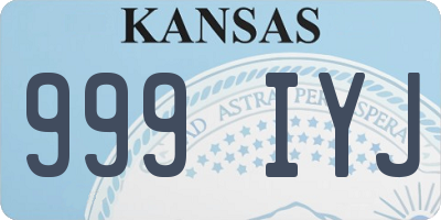 KS license plate 999IYJ