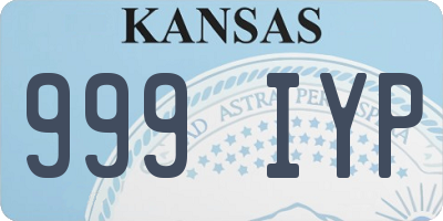 KS license plate 999IYP
