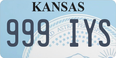 KS license plate 999IYS