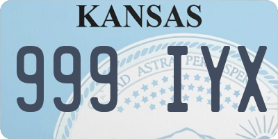 KS license plate 999IYX