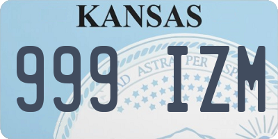KS license plate 999IZM